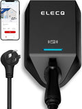 ELECQ Smart Level 2 EV Charger, Active Load Management, Solar EV Charging Mode, Wi-Fi Enabled, OCPP Compatible & Future-Proof, 40A NEMA 14-50 Plug-in EV Charger for Home with J1772 Connector