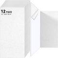 12 Pack Large Acoustic Panels, 47 x 24 x 0.4 Inch Self-adhesive Sound Absorbing Panel for Studio Home Office(White)