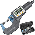 HDLKNAK Digital Micrometer, Outside Micrometer Precision Measuring Tool, 0-1"/0-25 mm, Inch/Metric 0.00005"/0.001 mm, Machinist Thickness Gauge Tool, Large LCD Display
