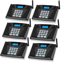 SANZUCO Intercoms Wireless for Home, Upgraded 5300ft Intercom 9 Channel 2 Code, Full Duplex Hands Free Talk Wireless Intercom System for Home Elderly Office with Auto Answer(6Packs, Black)