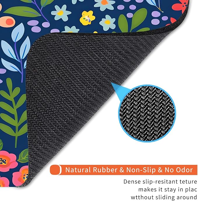 Armanza Square Mouse Pad Flowers,Personalized Premium-Textured Custom Mouse Mat Design,Washable Mousepad Lycra Cloth,Non-Slip Rubber Base Computer Mouse Pads for Wireless Mouse