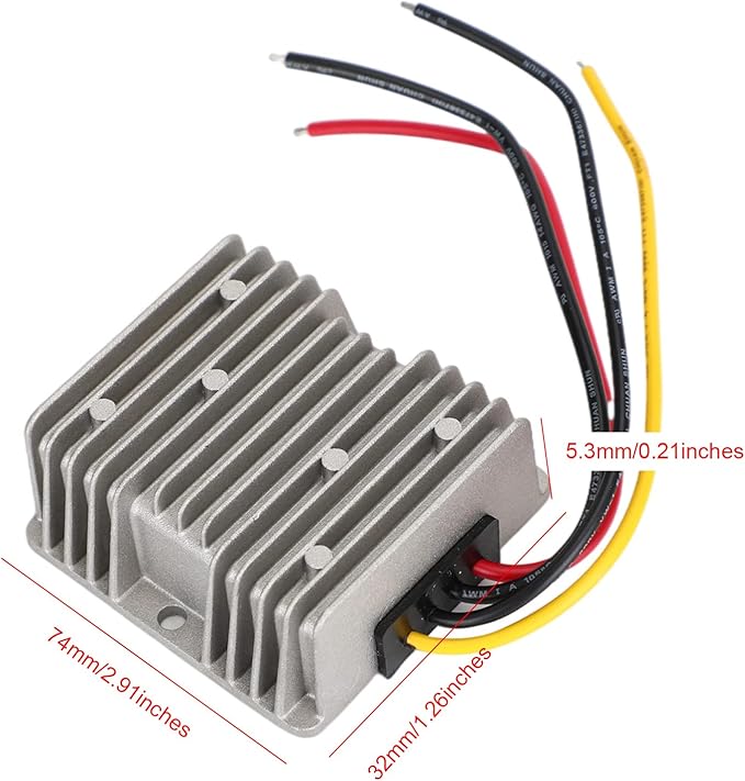 Areyourshop 12V to 28V 10A 280W Car Power Supply Step Up Converter Aluminum Waterproof DC/DC Converter Regulator Step Up