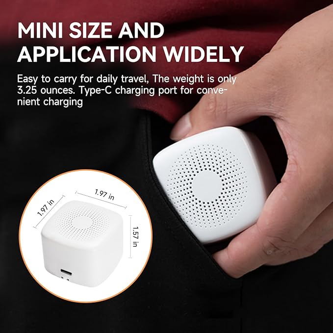 Vitelum White Noise Sleep Sound Machine for Relaxation, Meditation, Soothing Natural Sound for Sleep with Night Light