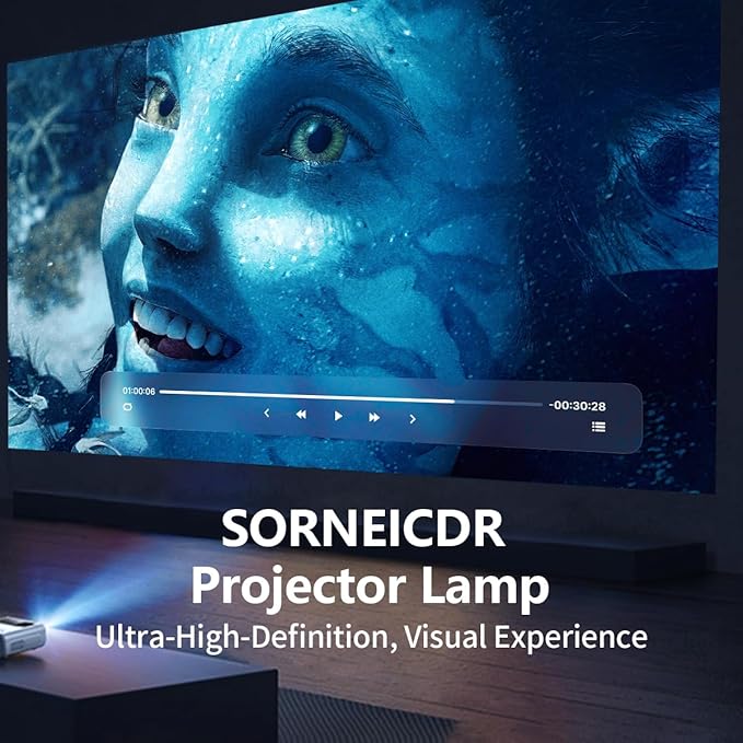 SORNEICDR EL PLP42 Replacement Projector Lamp Bulb Compatible with EPSON V13H010L42 PowerLite 83+ 83V 83c 83 822p 410W 400WE 400W 280, H330a H281B EX90 EMP-X68 EMP-X56 EMP-83HE EMP-83H EMP-83C EMP-83