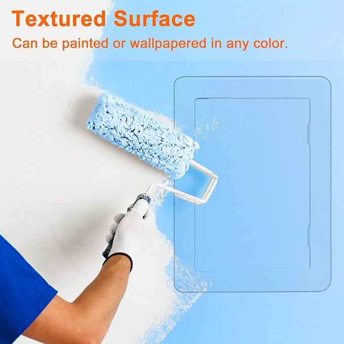 Suteck Plastic Access Panel for Drywall Ceiling 6 x 9 Inch Reinforced Plumbing Wall Access Doors Removable Hinged White