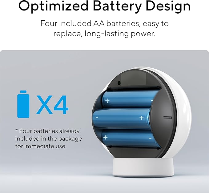 ULTICAM Dot 2K QHD Wireless Smart Security Camera, 170° Wide Angle, AI Human Detection, 2 Way Audio, Night Vision, Free 7 Day Cloud Storage, Indoor/Outdoor, 2.4Ghz Only