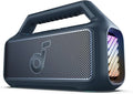 Soundcore Boom 2 by Anker, Outdoor Speaker, 80W, Subwoofer, BassUp 2.0, 24H Playtime, IPX7 Waterproof, Floatable, RGB Lights, USB-C, Custom EQ, Bluetooth 5.3, Portable for Camping and Beach - Blue