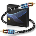 TODN HiFi Digital Coaxial Cable with OCC-Core 75-Ohm Audiophile SPDIF Coax RCA Audio Cable Supports Dolby, DTS, and 7.1 Surround Sound Digital Audio Formats (6.5ft /2m)