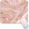 Armanza Square Mouse Pad Pink Gold,Personalized Premium-Textured Custom Mouse Mat Design,Washable Mousepad Cloth,Non-Slip Rubber Base Computer Mouse Pads for Wireless Mouse