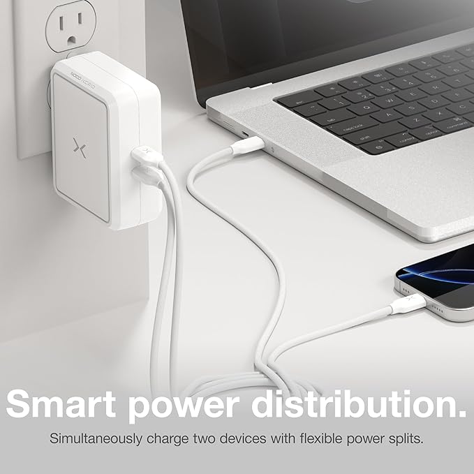 NOCO XGrid X140: 140W USB-C Charger – Dual Port GaN Power Adapter with PD 3.1, QC 5.0, and PPS – Fast Charging with Smart Power Distribution – Foldable Wall Plug, UL Listed