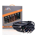 Elite Audio Premium Series 17ft. 6-Channel Car Audio RCA Cable – Double Shielded, Oxygen Free Copper, Noise Reducing Audio Cable for Amplifiers, Subwoofers, Speakers, and Processors – PRM617