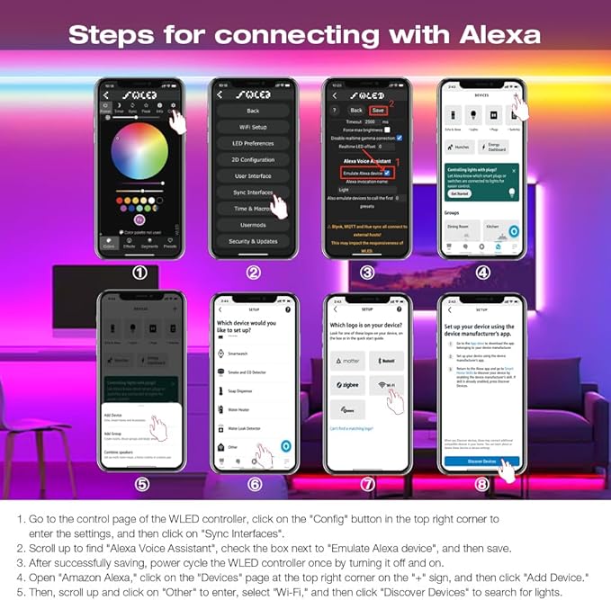 Sogledwow ESP32 WLED LED Strip Controller Dynamic RGB IC IO33 DIY Port App Control Easy Wiring Terminal for WS2811 WS2812 SK6812 TM1814 WS2813 WS2815 FCOB Addressable Strip Light