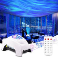 CIMELR Aurora Star Projector with Bluetooth Speaker & White Noise – Northern Lights Galaxy Night Light for Bedroom, Remote Control Ceiling Projector for Kids & Adults, Home Theater Decor (White)