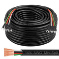 MOOKEERF 14/4 AWG Mini-Split Cable - 100FT 14 AWG 4 Conductor Control Cable 300V Stranded Oxygen-Free Pure Copper Wire for Mini Split Air Conditioner,Heat Pump,HVAC Systems and Speaker Systems