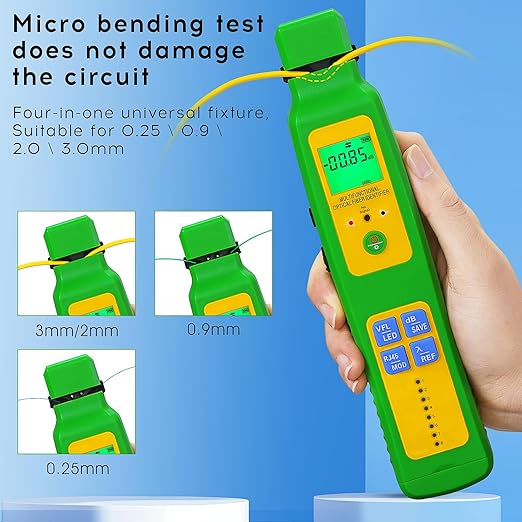 5-in-1 with RJ45 OPM LED Lighting A-507 Live Fiber Optic identifier with OFI Single Mode/Multi Mode Fiber Optic Cable identifier Detector FTTH Tool