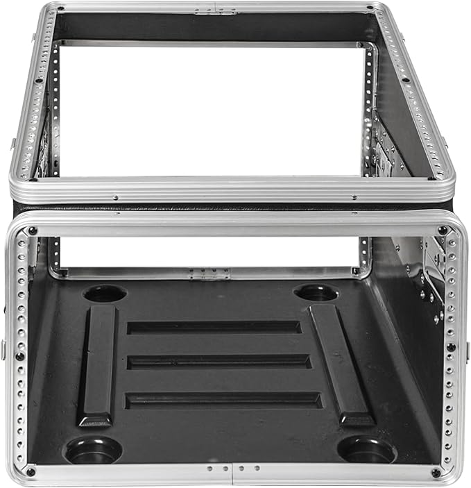 Sound Town Lightweight and Compact 6U ATA ABS Rack Case, with Slant Mixer Top, 21" Depth, 10U Top and 6U Side Spaces (STMR-A10X6U)