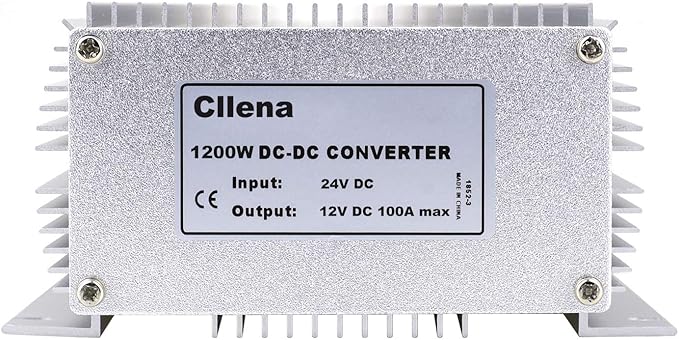Cllena DC 24V to 12V 100A 1200W Waterproof Buck Transformer Power Supply