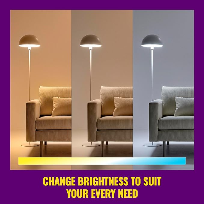WiZ Color G25 Color Filament LED Smart Bulb - Pack of 6-300 Lumen - E26 Indoor - Connects to Your Existing Wi-Fi - Control with Voice or App + Activate with Motion - Matter Compatible.