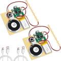 2PCS Customize Recording Module with LED Strip DIY Music Voice Recording Module Chip with Speaker,Type-C Cable,Capability16 Minutes Music for Personalized Greetings, Holiday Crafts Cards with Manual