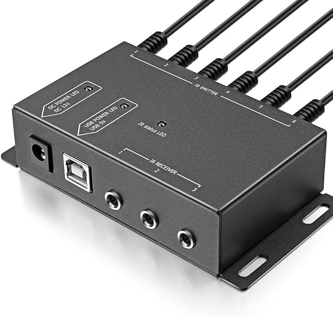 ICESPRING Infrared Repeater System IR Repeater Kit Control Up to 10 Devices Hidden IR System Infrared Remote Control Extender Kit