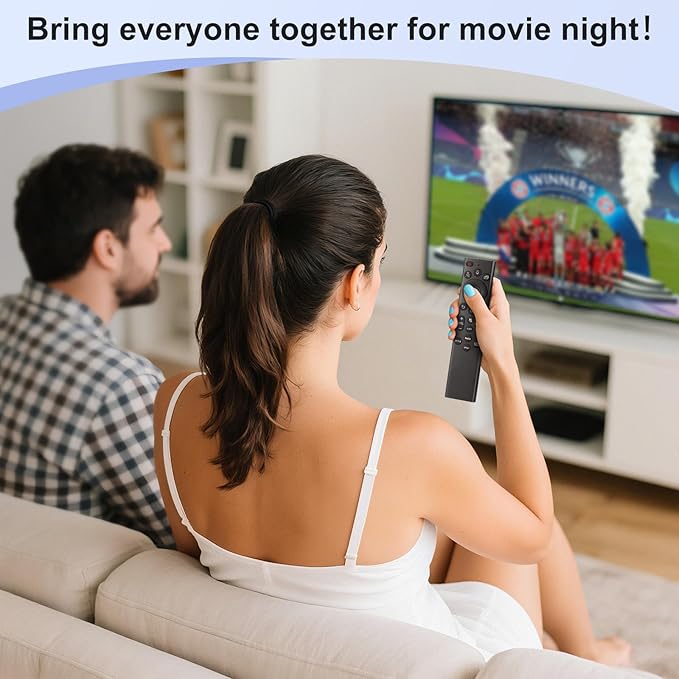 【2 Pack】 Voice Remote Replacement for Samsung-TV-Remote-Control, Compatible with All Samsung Frame Neo QLED UHD 4K 8K Series Smart TVs with Voice Control and 2-Year Warranty