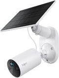 Tapo TP-Link SolarCam C402 Kit, Outdoor Battery Camera w/Solar Panel Base, Wireless, 1080P, Free Person Detection, SD/Cloud Storage, Color Night Vision, No Hub Needed, Works w/Alexa