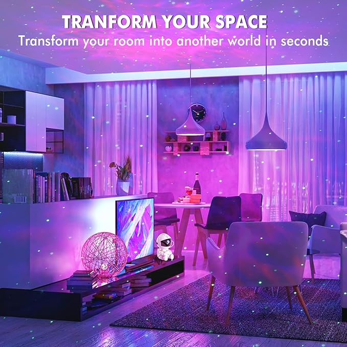 SHJQJJLBCQ Galaxy Light Projector for Kids and Adults - Astronaut Night Light for Bedrooms and Playrooms - Star Ceiling Decoration