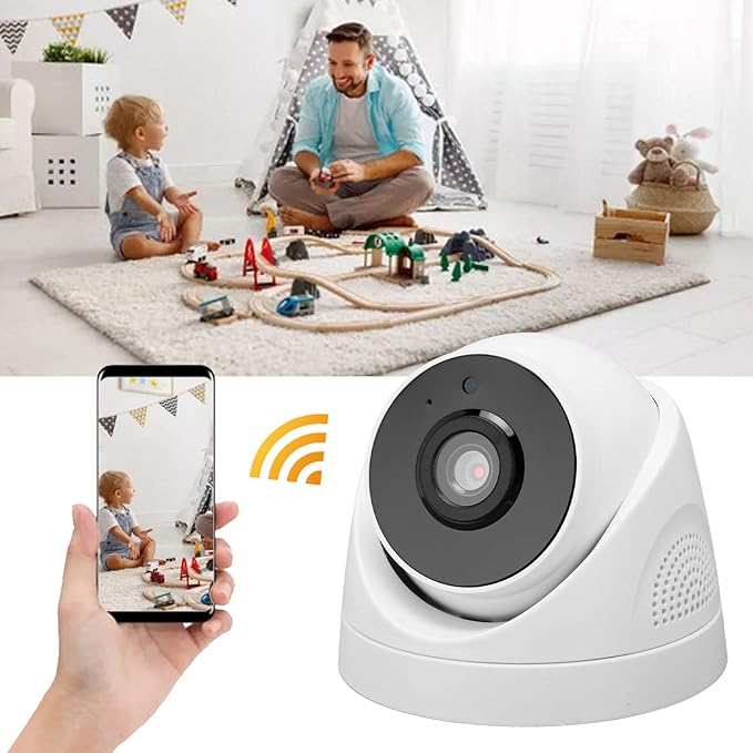 Pongnas Home Security Camera, 1080P HD 2MP Indoor WiFi Wireless Surveillance Camera with Night and 2 Way Audio