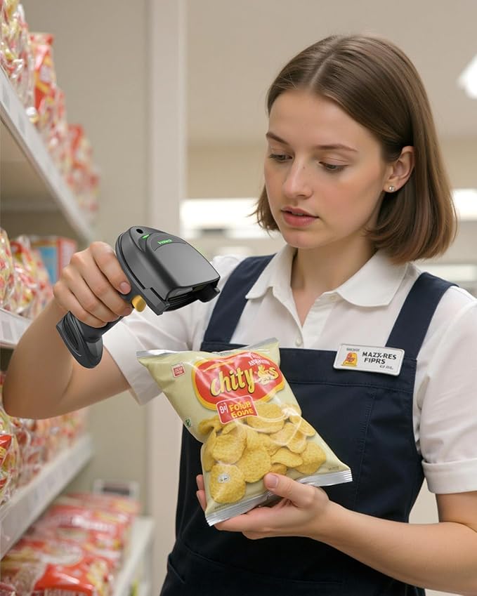 Inateck Wireless Barcode Scanner, 1D/2D QR Code Scanner with Smart Base, Bluetooth/2.4G/USB 3-in-1 Connectivity, Compatible with Windows/iOS/Android/Mac/Linux for Retail/Warehouse/Logistics