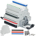 (10Pcs) 12V Relay Din Rail; Silm Relay 12V DC/AC 6Amp 5Pin 1NO 1NC SPDT with LED Indicator, Socket, Jumper DIN Rail Mount 12 Volt UL Listed