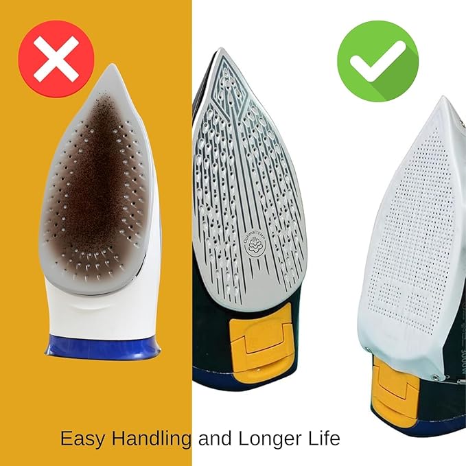 2 Piece - Cover Iron Shoe Used for Electric Iron Clothes Protector When Ironing - Prevents Burn, Sticking,Easy Installation Sole Plate Accessory
