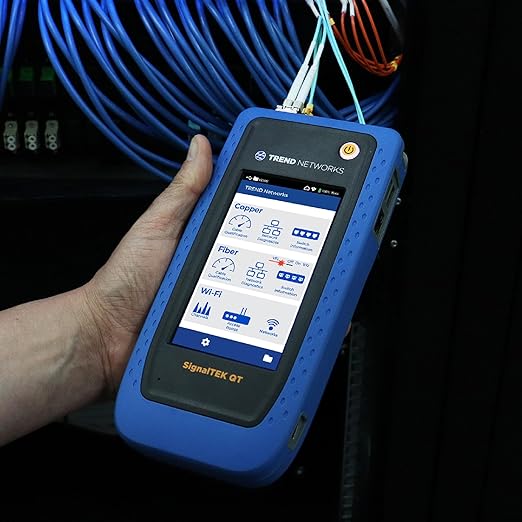 TREND Networks | SignalTEK QT Pro | All-in-One 10G Copper, Fiber & Wi-Fi Qualification Tester | Advanced Wi-Fi Diagnostics | PoE Load Testing & Network Diagnostics | R166001