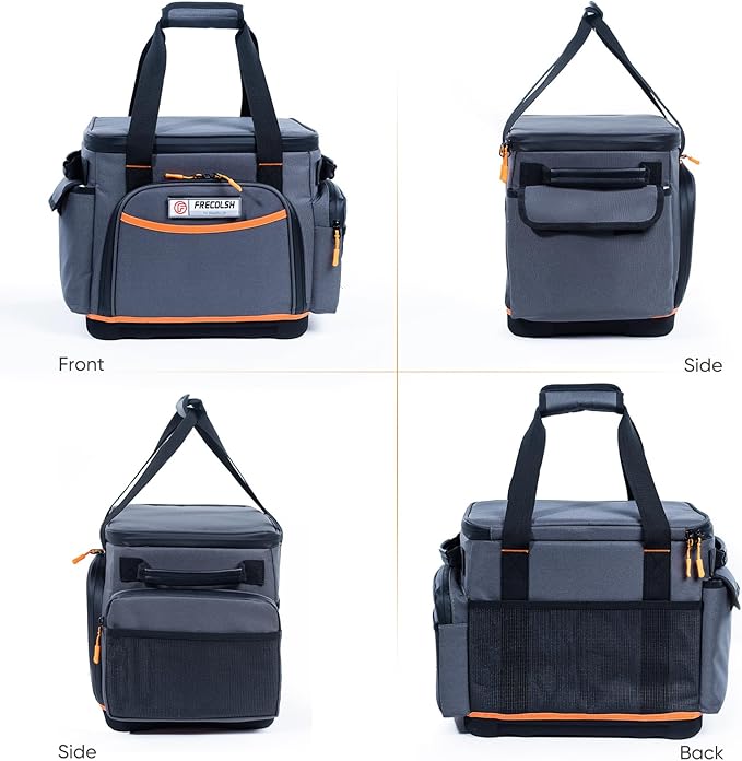 FRECOLSH Travel Carrying Case Compatible with Jackery 500, Portable Power Station Storage Case with Water- proof Bottom and Pocket for Jackery Accessories, Storage Bag Only
