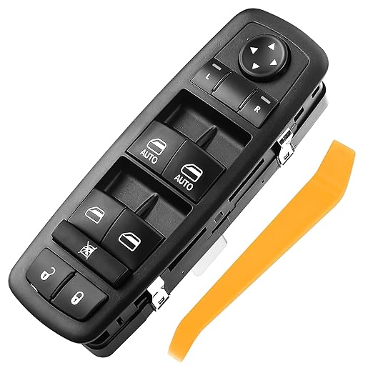 JALIAMTE 68086693AC Master Power Window Switch, Window Control Switch 8+3 Pins Driver Side Power Switch Compatible with 2011-2013 Dodge Durango/Grand Cherokee, Replaces OE# 68086693AD, 68086693AE