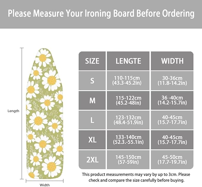 ZCFYGDX Butterfly Cherry Blossom Print Ironing Board Cover Decor - 18 x 58 inch Elastic Edge 3 Bottom Nylon Buckle Straps, Stain Resistant & Resistant Scorch, Easy Installation Cover