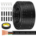 MOOKEERF 14/4 AWG Mini-Split Cable - 250FT 14 AWG 4 Conductor Control Cable 300V Stranded Oxygen-Free Pure Copper Wire for Mini Split Air Conditioner,Heat Pump,HVAC Systems and Speaker Systems