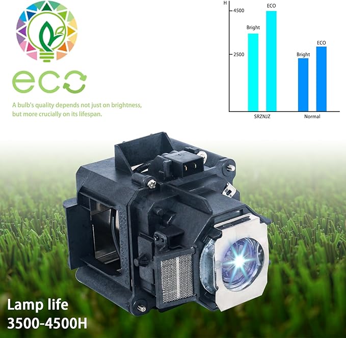 SRZNJZ ELP63 Original Replacement Projector Lamp Bulb for Epson ELPLP63 Powerlite 4200W 4300 H345A H347A H349A Pro EB-G5950 EB-G5650W EB-G5650WNL EB-G5750WU EB-G5800 EB-G5900 EB-G5950 EB-G5950NL