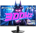 SANSUI Gaming Monitor, 24.5" 300hz 240hz FHD 1080P 1ms FPS PC Monitor Gaming, HDR, FreeSync, DisplayPort x2 HDMI x2, Fast IPS, 120% sRGB, Audio Jack, VESA Support, Desktop Compatible(ES-G25X1 PRO)