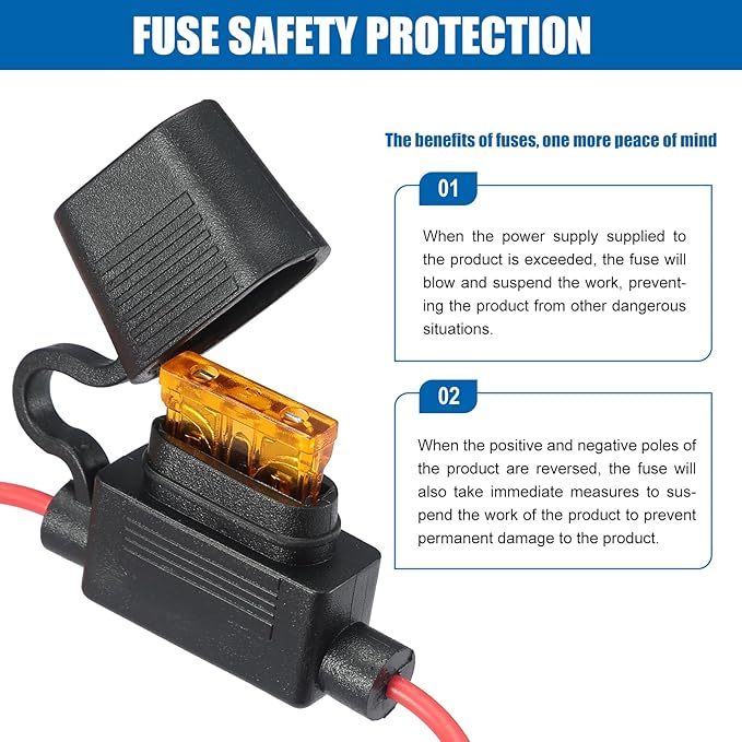 Yancincny 3A 72W 24V DC 48V Step Down to 24V Buck Transformer, 48V to 24-V Converter Regulator Power Supply Module Waterproof Voltage Converter with Fuse for Golf Cart/RVs/Monitoring System