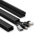 39in Cord Covers for Wires on Wall, YCLYC Wall Cord Cover, Large TV Cable Hider Wall Kit, Black TV Cord Hider for Wall Mounted TV, Electrical Cable Raceway Cord Organizer, 3 X L13in W1.2 H0.7