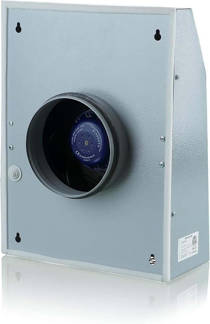 VENTS-US VCN 200 - Wall Mounted Outdoor Exhaust Ventilation Fan Compatible with 8 Inch Diameter Duct - 306 CFM