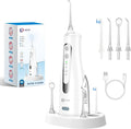R REVA Cordless Water Flosser for Teeth, Gums & Braces – 4 Modes, 300ML Tank, 360° Nozzle, IPX7 Waterproof, USB Rechargeable 2000mAh Battery for Home & Travel (M149 Pro White)