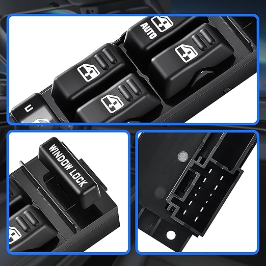 JALIAMTE Driver Side Power Window Switch Master Control Compatiable for 2000-2002 Chevy Silverado 1500HD 2500HD 3500, 2002 Cadillac Escalade, 2000-2002 Sierra Yukon XL, Replace OE 15062650 19259961