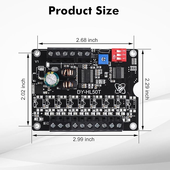 1 Pc 60W Voice Playback Module Support TF Card(32GB Max), PEMENOL DC 9-24V Sound Module Music Player Voice Broadcast Device Support Sound and Light Alarm for Home Alarm Voice Broadcast Module