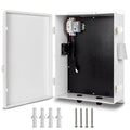 Namunanee Outdoor Electrical Box with Thermostat and Fan, ABS Water Resistant Enclosure with Internal Mounting Panel & Hinged Cover, 18.1" H* 12.6" L* 6.3" W, Plug & Play.
