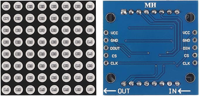 ACEIRMC 5PCS MAX7219 8x8 Dot Matrix LED Display Module 5V MCU Control MAX7219 88 LED Dot Matrix DIY Kit (B)