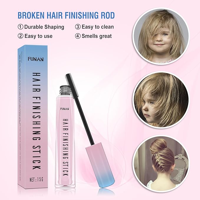 PasaRose Hair Finishing Stick 2 Pack for Small Broken Hair Cream/Gel for Women Naturally Refreshing, Non-Greasy and Non-Sticky
