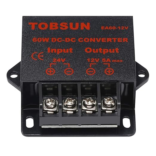 DC 24V to 12V 5A Converter - Voltage Reducer Regulator, Step-Down Buck Transformer Module for Electronics Power Supply - DC 24V to 12V 5A Converter