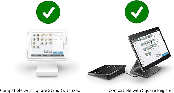 POS Hardware Bundle for Square - Cash Drawer, Thermal Receipt Printer, Barcode Scanner [Compatible with Square Stand and Square Register]