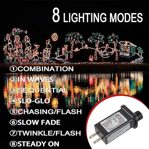 SIGANDG 24V 7.2W LED Transformer Replacement Class 2 Power LED Controller with 8 Modes Supply for Christmas String Light Inflatable Decorations IP44 Waterproof Low Voltage Transformer(2 Pcs)